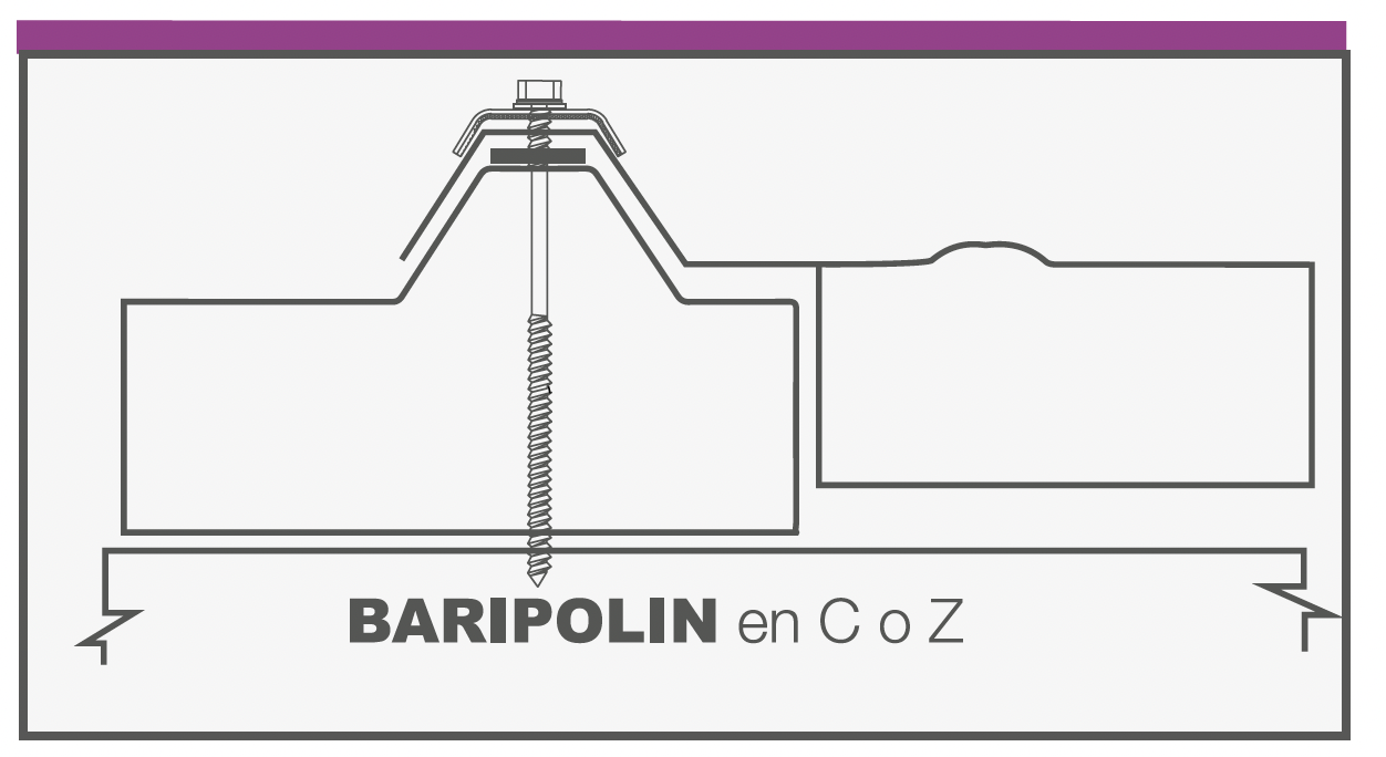 Fijación Bariline sobre Baripolin en C o Z